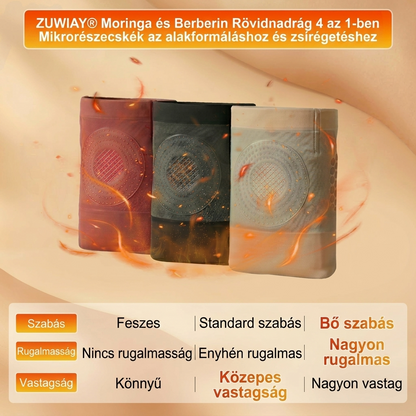 👙HU👙Hivatalos Márkabolt | ZUWIAY® 2026 Moringa & Berberine 4-in-1 Mikrorészecskés Alakformáló és Zsírégető Rövidnadrág（副本）
